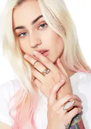 Crystal Clear Gold Ring Set