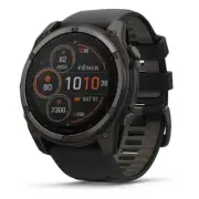Garmin fēnix 8 Unisex Carbon Gray DLC Titanium Pebble Gray Band GPS Smartwatch