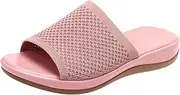 [Lausiuoe] Sandalias De Mujer De Verano Elegantes Women's Arch Support Orthopedic Sandals Casual Comfortable Orthotic Slides