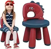 Kids Stool | Stepping Stool for Kids,Dino Children Chair Full Backrest, Bottom Non-Slip Pad Design, Double Thickened Backrest for Kindergarten, Home Pochy