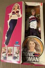 1976 Kenner Jaime Sommers The Bionic Woman Doll White Track Suit Vintage RARE