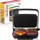 Sunbeam Café Style 6-Slice Sandwich Press - Black/Silver GRM7000SS