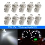 10-Pack T5-B8.5D Single Dome LED Car Light Indicator Light Width Light 5050SMD1 LED Instrument Light Instrument Panel Li