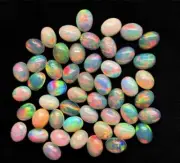 Fifty Beautiful Lose Oval Cut Natural Ethiopian Cabochon Opals (40.30ct Total)
