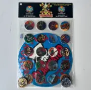 New Sealed Poison Pirate POGS Caps Slammer board Tazo