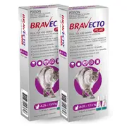 Bravecto Plus Cat Spot-on Purple 6.25-12.5kg 4 pack (4 x tubes)