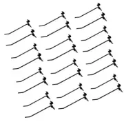 6" Slatwall Hooks, Black, Hanger Display,Display Panel Hooks Wire Metal 12Pc Set