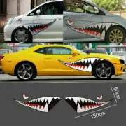 59'' Car Exterior Side Door Decal Shark Mouth Tooth Teeth Sticker Vinyl Stickers (for: Renault)