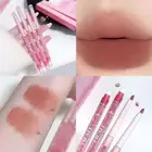 Double-headed Lip Liner Lip Gloss Set Women Matte Nude Lipliner Lipgloss Pen GS