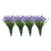 Artificial Flower Heads, Plastic Mini Peony Hydrangea Purple Faux Flowers 12Pcs