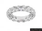 4.50Ct Open Gallery Diamond Eternity Wedding Band Ring 14k White Gold GH I1