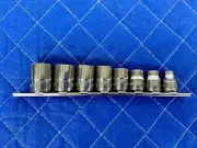 NEW Snap-on 8pc 3/8" Drive 12 Pt SAE Flank Drive Shallow Socket Set 5/16”to 3/4”