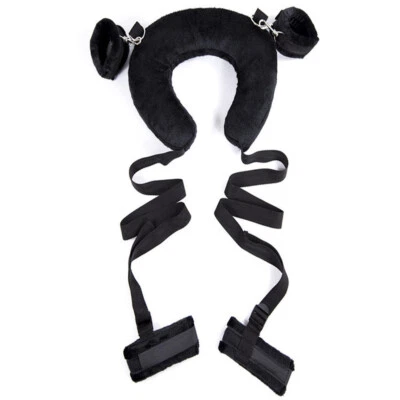 Bondage Restraint Under Bed System BDSM Fetish Wrist Ankle Straps Handcuffs