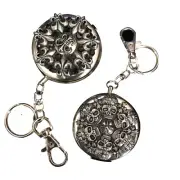 New Small Portable Ash Box Fashion Skeleton Ashtray key Chain Pendant Gift