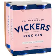 Vickers Pink Gin & Soda Can 250mL