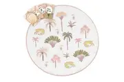 Lolli Living Baby Newborn Cotton Nursery Play Mat With Milestone Cards Tropical