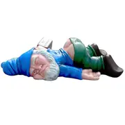 Funny Drunk Garden Gnome Patio Ornament Rude Passed Out Statue for Yard Decor
