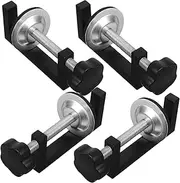 TINEASUR 4pcs Chair Clamps Strong Stable Furniture Fasteners with Extended Base Skid Design for Versatile Woodworking Projects and Patio Sofa Connections