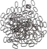 Stainless Steel Double Circle Boat Fishing Ring 100pcs Set for Fishing Supplies