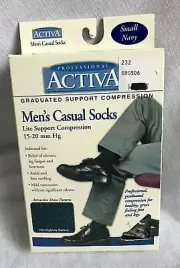 Activa Professional Men's Socks Graduated Compression 15-20 mmHg Small Navy