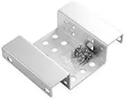 2-Bay 5.25 inch to 2.5 inch SATA SSD HDD Hard Drive Caddy Internal Mounting Bracket Converter Metal Material Mobile Rack Holder (Silver)