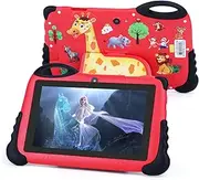 Tablet for Kids Age 3-7,Android 13 Kids Tablet for Toddler,7" Children Tablet with Case/WiFi/4GB RAM 32GB ROM(512GB TF) HD IPS Safety Eye Protection for Boys and Girls Gift(Red)
