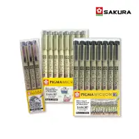 在飛比找momo購物網優惠-【SAKURA 櫻花】筆格邁01/05彩色代針筆8入+黑色3