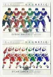 2021-22 Upper Deck Evgeni Malkin & Dylan Larkin Electromagnetic Insert Lot x 2
