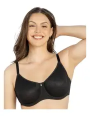 [Parfait] Pearl Underwire Seamless Minimiser Bra in Black