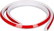 Inscrip Flexible Quarter Round Trim, 0.5 x 0.5 Inch Self-Adhesive Trim, Removable and Stick-on Soft Skirting Boards for Wall Edges, Cabinet Edges, Ceiling Edges (White-2.5 m)