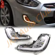 LED DRL Daytime Running Light Fog Lamp x For Hyundai Accent Solaris 2012-2016