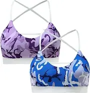 [Hiliby] Women Workout Bras Back Yoga 2PC Strap Fashion Lingerie Sport Underwear Long Line Brassiere for Women