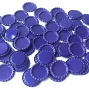 LOT of 50- 1 inch Purple Flat Bottle Caps- Craft Supplies, Jewelry Making