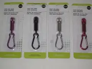 Mini LED Light w/Carabiner Clip - w/Batteries Flashlight Is 2" Long, Keys, Belt