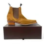 RM Williams Millicent Boot Womens AU/US10 UK7.5 EU41.5 Tobacco Suede Leather New