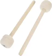 Generic 2pcs Wool Felt Drum Stick Set Wooden Handle Drum Mallets for Bass Percussion Mallets Bulk