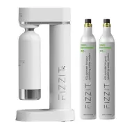 White Stainless Steel Sparkling Water Maker Soda Maker with 2 x CO2 Gas & Bottle