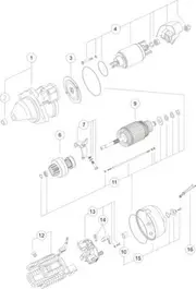 Mahle Starter Motor for Deutz Fahr 100DT/GS 4.0L Diesel 1000.4WTI 01/09 - Onward