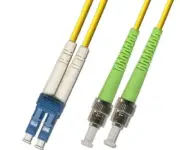 1M (3.28ft) OS2 LC/UPC to ST/APC Fiber Optic Cable Duplex Singlemode 9/125