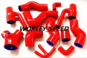 RED 12 SILICONE BOOST HOSES FOR AFTERMARKET AUDI S4/A6 B5 2.7L BI-TURBO 97-01