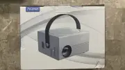 Feleman Mini Projector Built in DVD player 1080P HD Portable Bluetooth Projector
