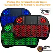 2.4gHz - Backlit Mini Wireless Handheld Keyboard Mouse Touchpad Black