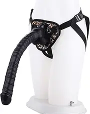 HGDTYRI Strap On Dildo 41cm Extra Long Silicone Strap-On Penis Removable Dildos with Strong Suction Cup 3 O-Rings Anal Dildo Sex Toys for Women Couples(C Black)