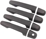 Car Door Handle Cover for Mitsub&ISHI for L200 for Triton L 200 2006 2007 2008 2009 2010 2011 2012 2013 2014 Black Chrome Car Door Handle Cover(1 Keyhole)