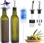 Oil Dispenser Olive Oil Bottle 2 Pack 17Oz Glass Olive Oil Bottles with Drip-Fre