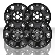Set of 4 17" Wheel Skins for 2016-2021 Nissan Titan - Gloss Black (for: Nissan)