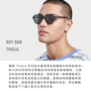 RayBan RB2195F 雷朋太陽眼鏡墨鏡｜經典復古防紫外線偏光黑色墨鏡 男生品牌眼鏡框【幸子眼鏡】
