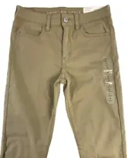 American Eagle High Rise Jegging Next Level Stretch Khaki Tan New Womens 4 Short