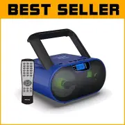 AM/FM Radio Boombox with Bluetooth, USB, and LED Lights - Compact Sound System