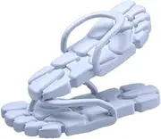 [OULIGET] Foldable Travel Shower Shoes with Holes,Dry Quickly Non Slip Bath Slippers,Portable Hotel Lightweight Sandals for Spa Nail Salon Beach Pool Gym